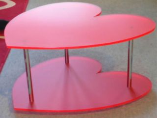 Perspex heart shaped table