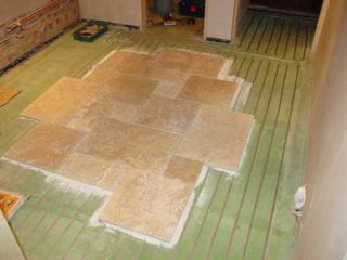 start laying tiles