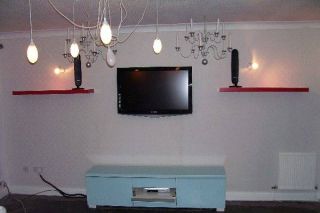 plasma tv on wall