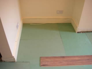 Laminate floor fibre underlay