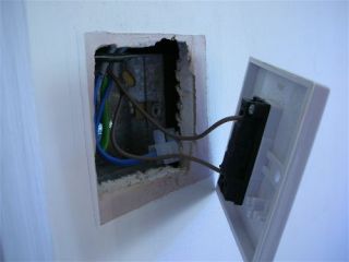 switch removed from wall