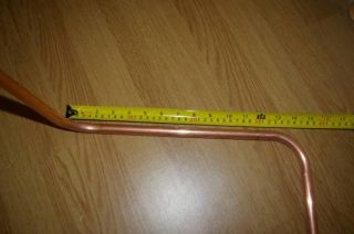 measure bent copper pipe