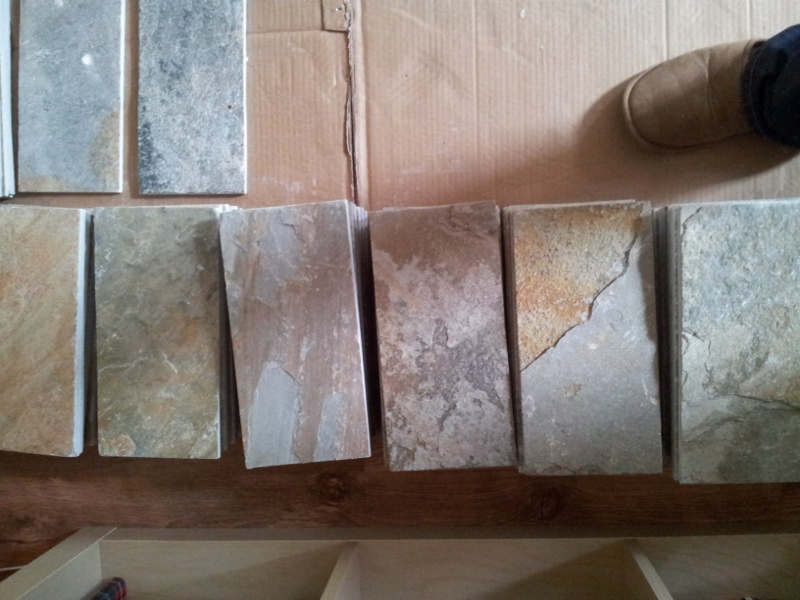 these are the slate tiles 150mm x 300mm.