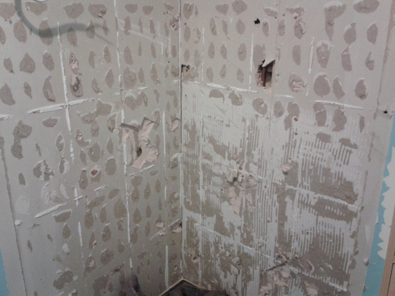 The walls where I want to place the shower.