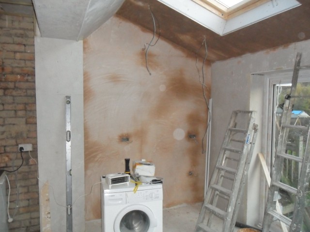 A little more plastering