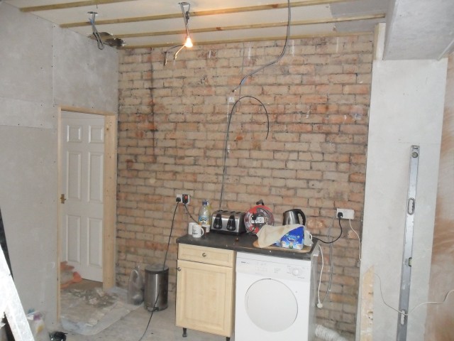 Stripped back to ensure all the kitchen looks perfect, this was the only original wall left from the original kitchen, so it looked a little rough to be honest...