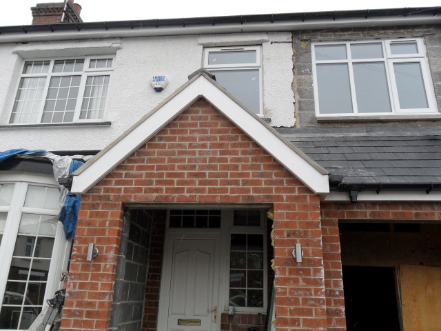 Porch roof on along with the lead..