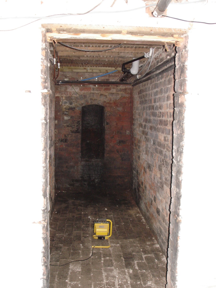 Old coal cellar. At this stage we have removed all ceilings and door frames.