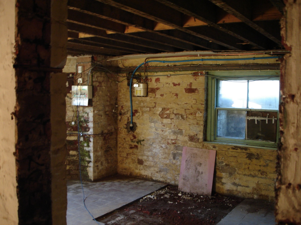 And a view into the main basement room