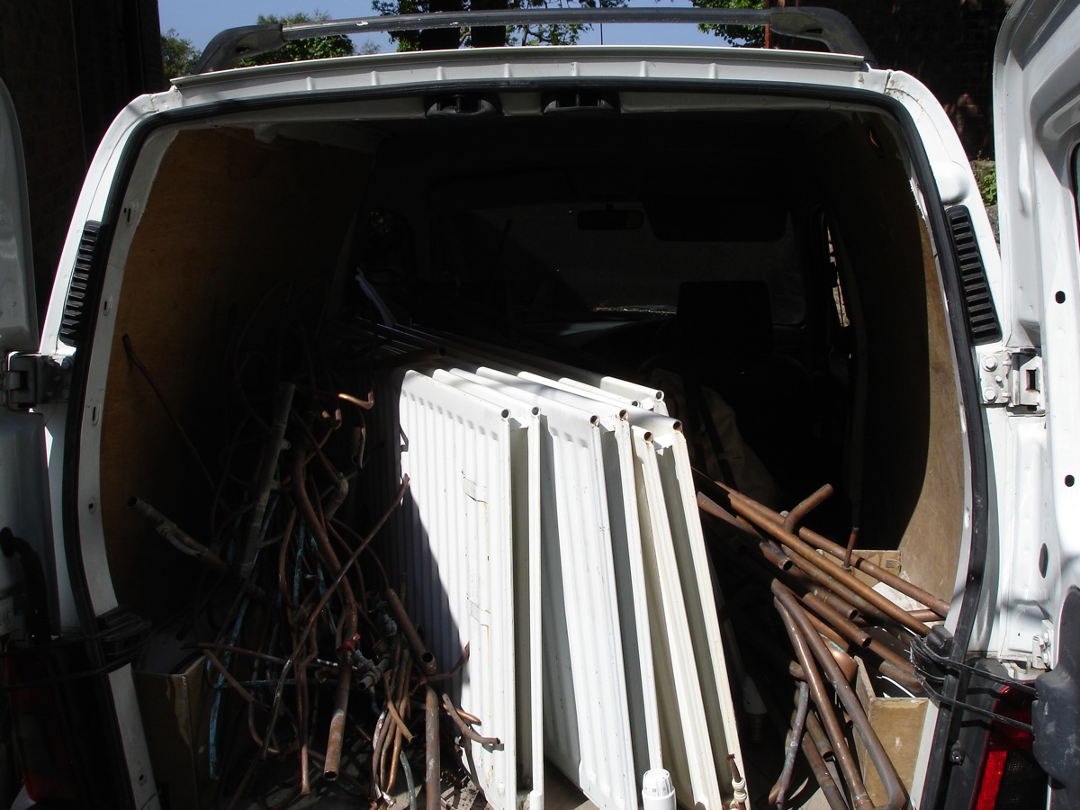 Took a van load of scrap metal to the scrappers - got nearly £200 for it!