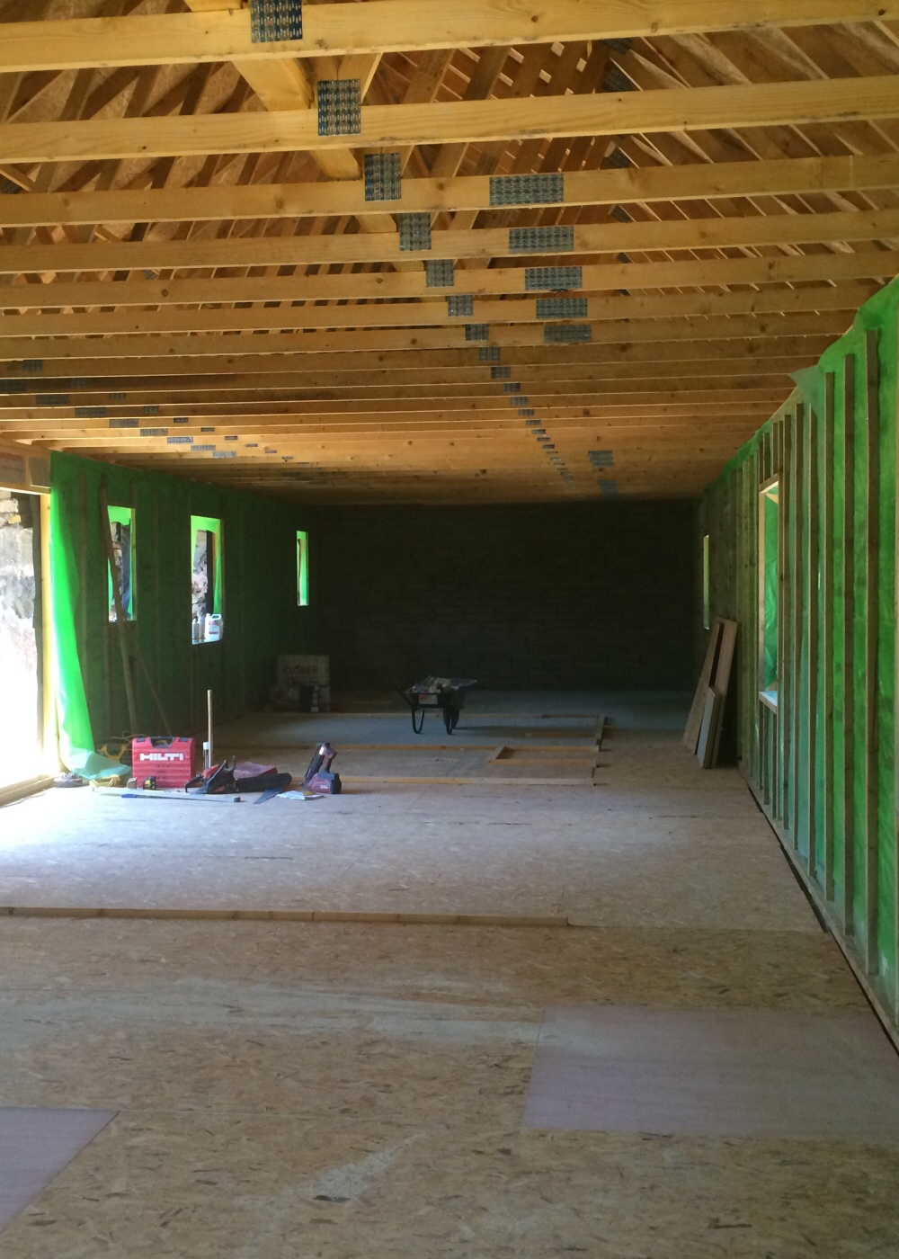 Insulation in and subfloor down