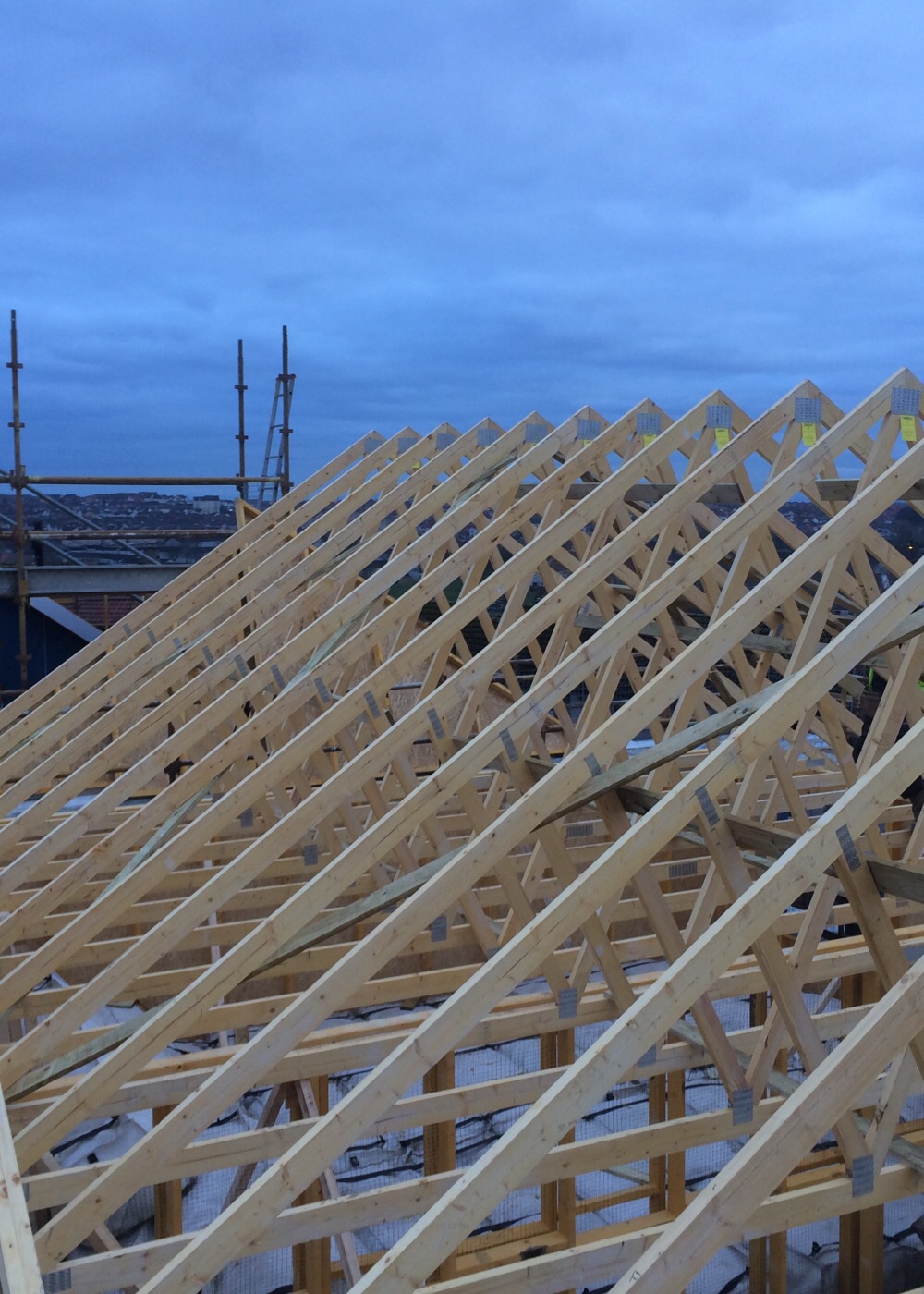 Trusses up