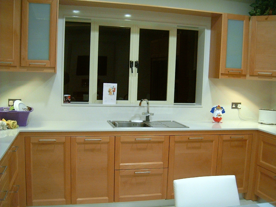 another view of the kitchen cupboards.