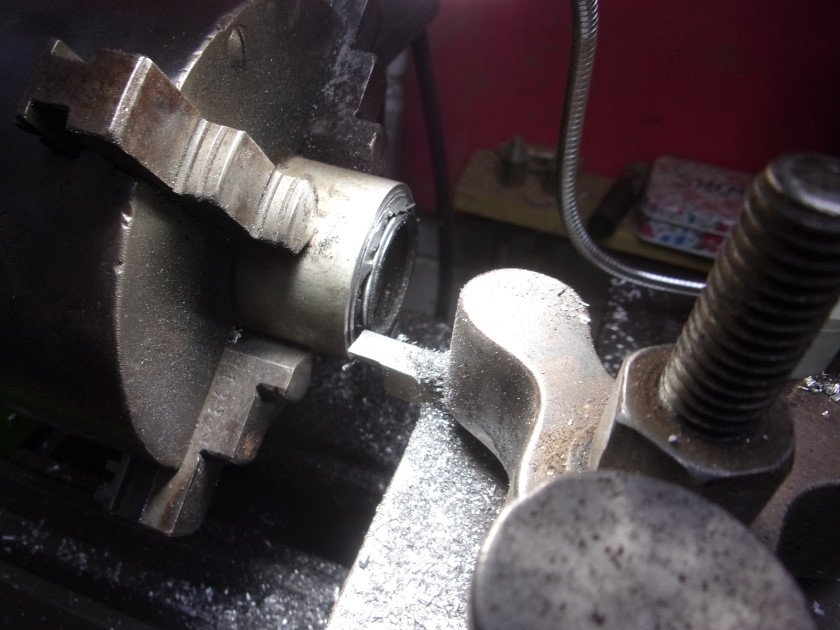 Modifying seal on lathe removing half the outside width; the original seals are &quot;Special&quot; and no longer available.