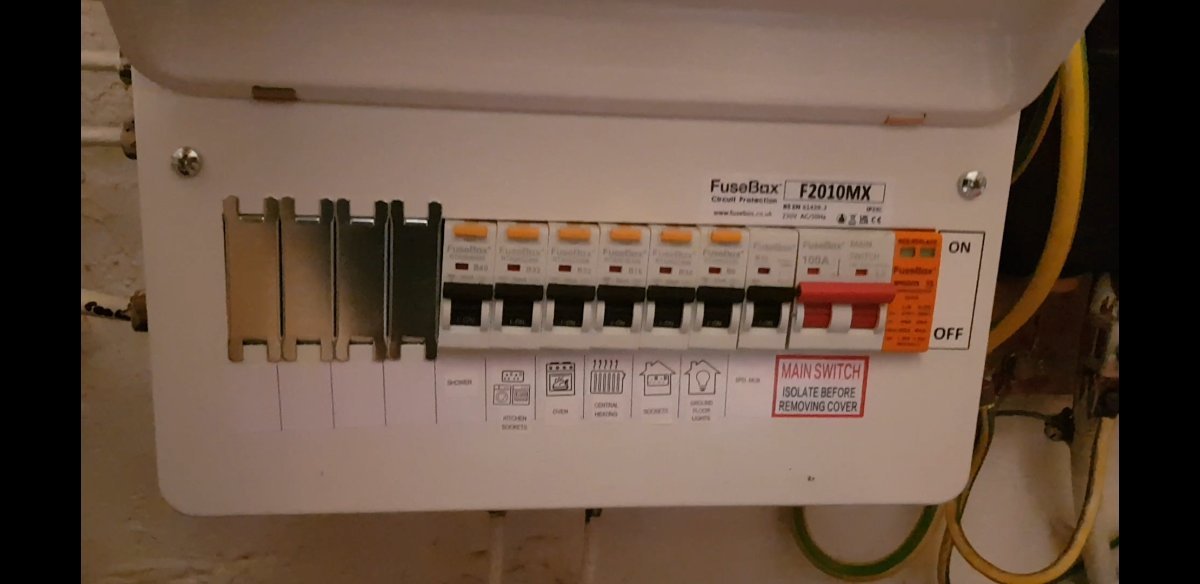 This is the consumer unit before the work was done