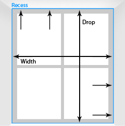 Recessed roller blind